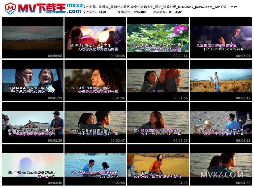 陈雅森_苏勒亚其其格-命中注定遇见你_国语_情歌对唱_MB306212